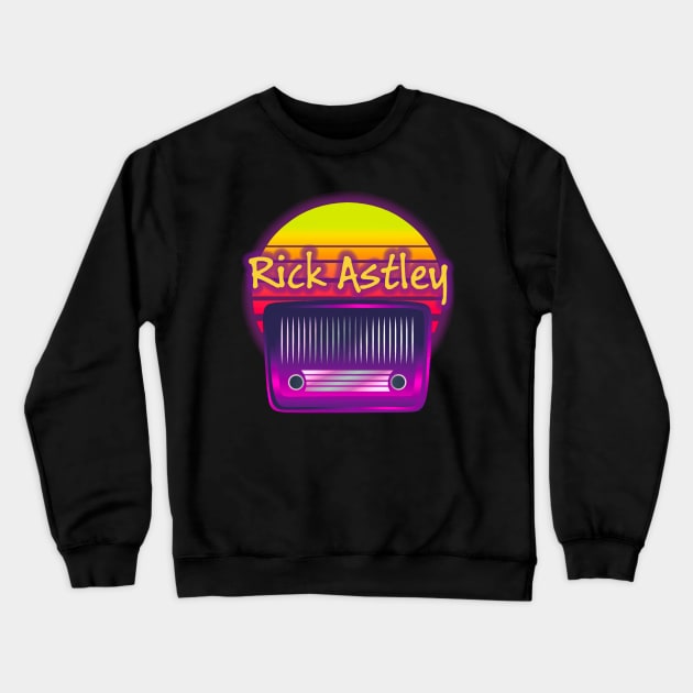 rick astley retro Crewneck Sweatshirt by guemudaproject